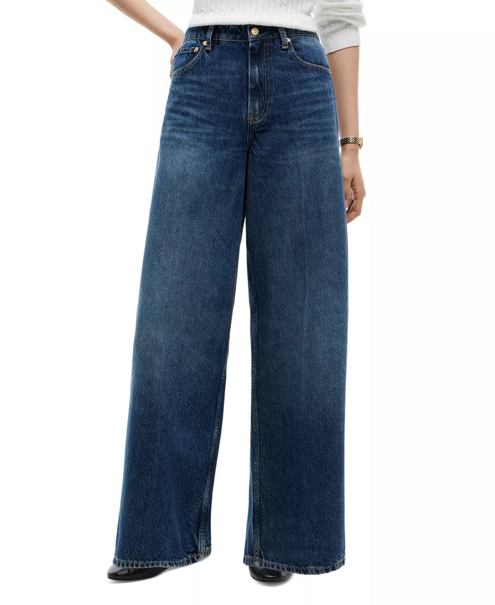 DC / Jeans de mujer estilo indie de talle alto y pierna ancha / Talla 10 / Tommy Hilfiger