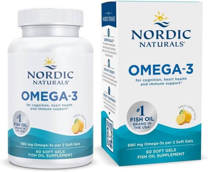 Nordic Naturals / Omega-3, 690 mg / Lemon Flavor / 60 Soft Gels