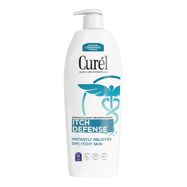 AP / Curel Itch Defense - Loción Corporal Calmante, Humectante para Piel Seca y con Picazó - 20 Oz