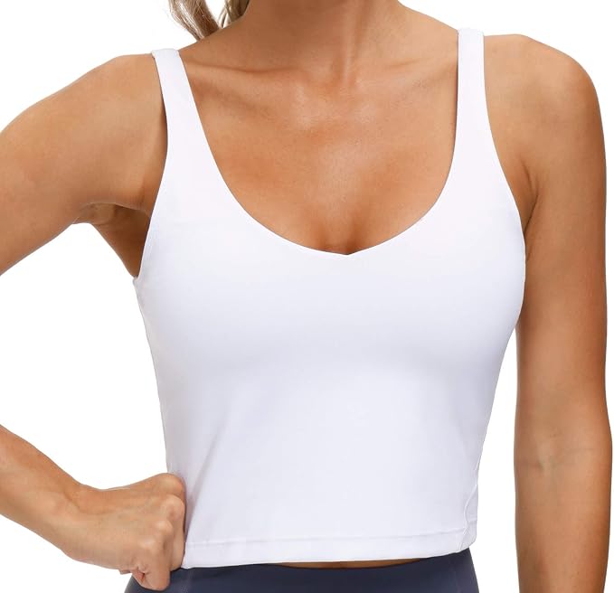 DC / Brasier deportivo de línea larga para mujer /sin varillas / Blanco / Talla M-THE GYM PEOPLE