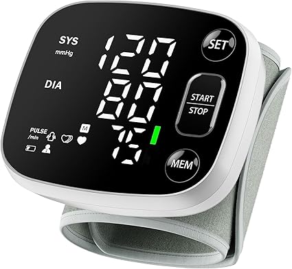 DC /Monitores de presión arterial para uso doméstico, tensiómetro de muñeca recargable con pantalla LED / Oklar