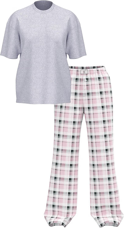 DC/ Set de pijama de camiseta y pantalones de franela de Victoria's Secret/ Talla XS