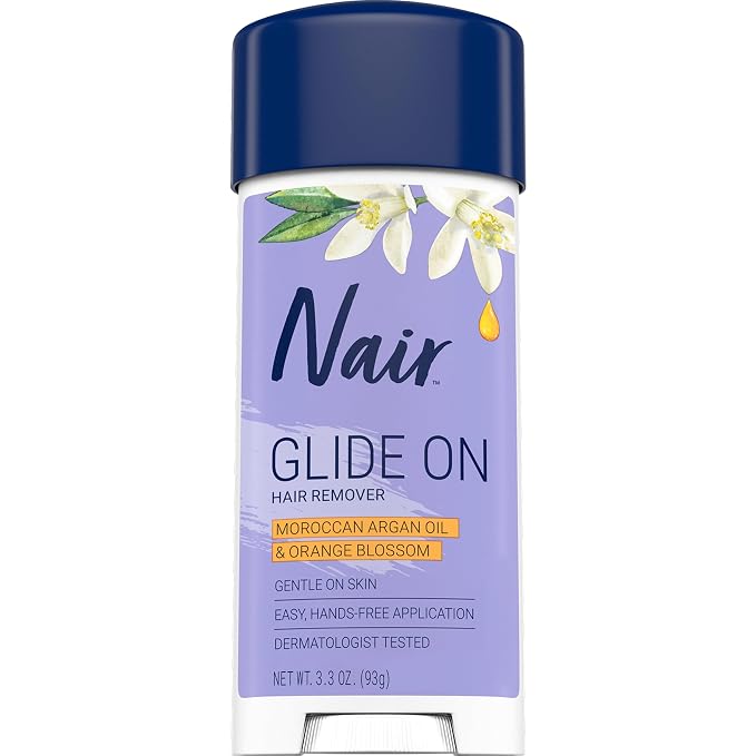 DC / Crema depilatoria para brazos, piernas y bikini / Barra 3.3 onzas / Nair Glide On / AMZ080626-114-9624616-6301069