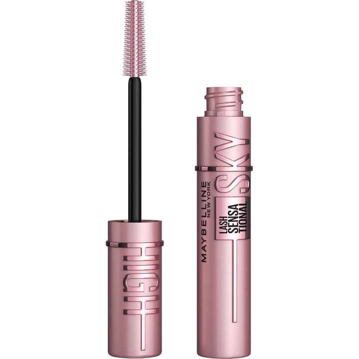 AP / Maybelline / Máscara de pestañas (Lash Sensational Sky High) Alargadora / Lavable / Negro más negro / 0.24 fl oz