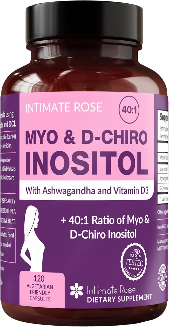DC / 2-24,500 Intimate Rose Suplemento de Myo-Inositol y D-Chiro Inositol / 120 Capsulas