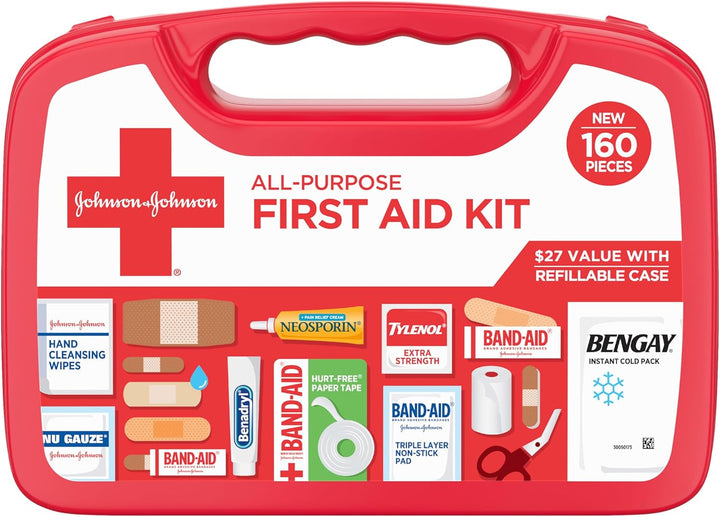 DC / Johnson & Johnson - Kit de primeros auxilios multiusos / 160 piezas