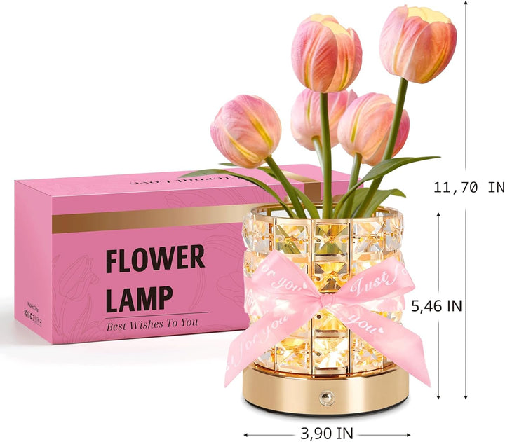DC /  NuuNuy / Lámpara de tulipán inalámbrica recargable con 3 modos de color