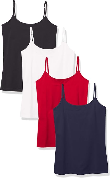 DC / Amazon Essentials Camisola ajustada de Mujer / paquete de 4 / Talla XL