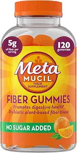 AP / Metamucil Gomitas de fibra para adultos, sabor a naranja sin azúcar añadida / 120 unidades