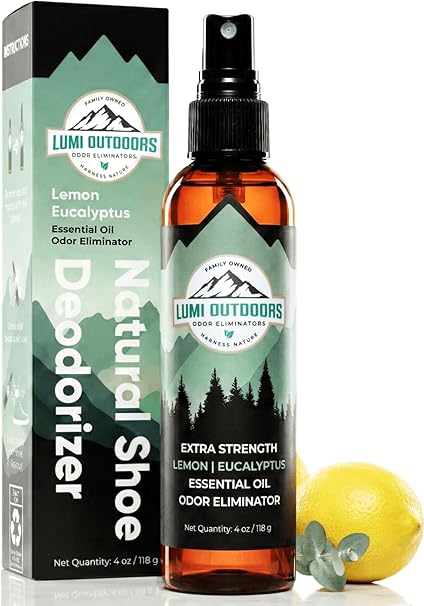 DC / Natural deodorant spray for shoes and odor eliminator / Lemon Eucalyptus / Lumi Outdoors