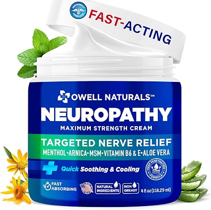 DC /  Crema de neuropatía extra fuerte /  2 onzas / Owell Naturals