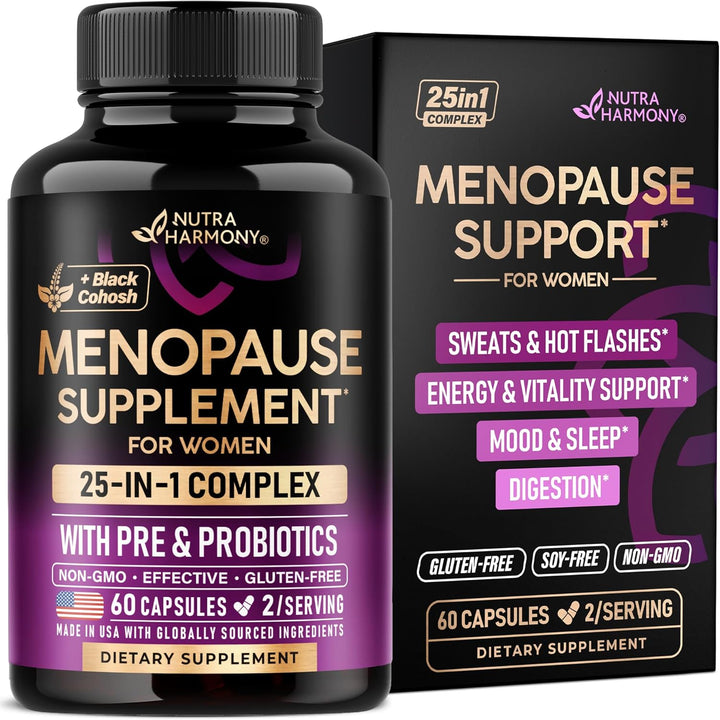 Nutra Harmony / Menopause Supplement for Women / 60 Capsules