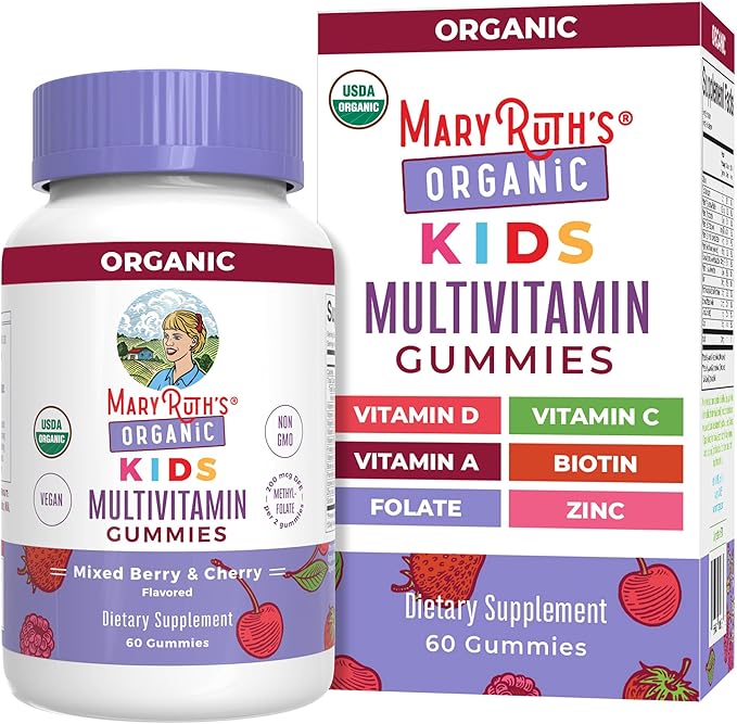 DC / Gomitas multivitamínicas / Niños de 4+/ MaryRuth Organics / 60 Gummies