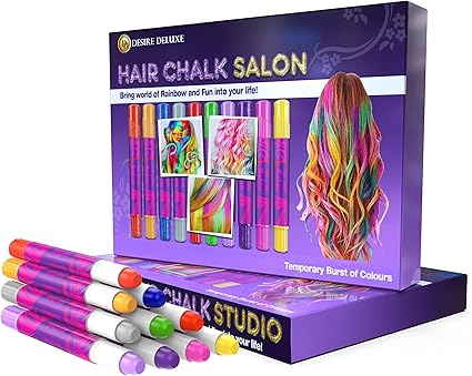 DC / Tiza para Cabello 10 Bolígrafos Temporales No Tóxicos Fáciles de Lavar / Desire Deluxe