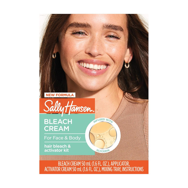 Sally Hansen / Crema blanqueador para vello facial y corporal / Paquete de 2