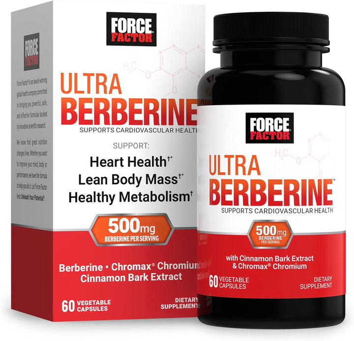 Vitamina / Suplemento / Soporte Cardiovascular / FORCE FACTOR - Ultra Berberine 500 mg /  60 Vegetable Capsules