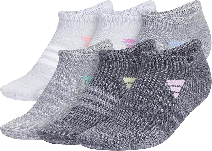DC / Calcetines deportivos Superlite invisibles para mujer / ADIDAS- 6 Pack