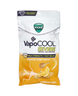 VICKS - VapoCOOL SEVERE Honey Lemon Chill / 45 Medicated Drops