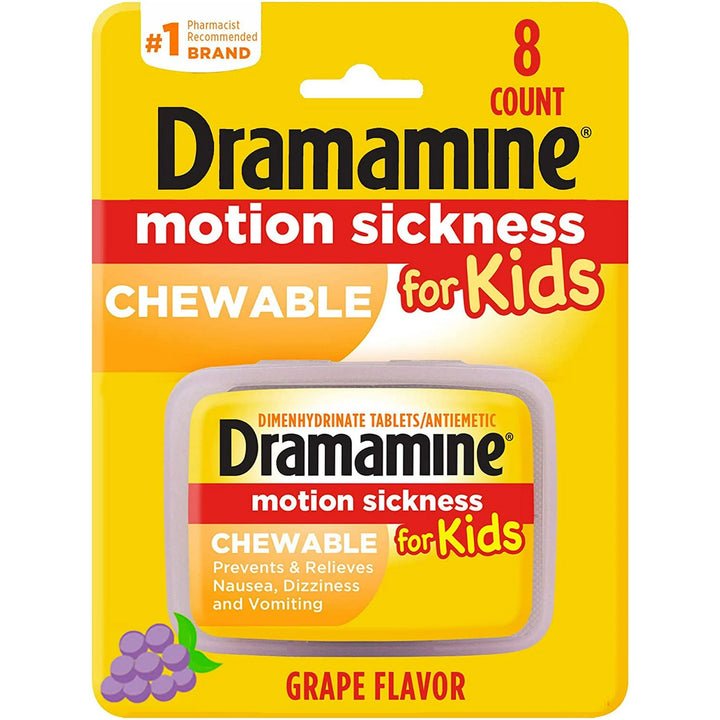 Medicamento / Digestión y Náuseas / Mareo / DRAMAMINE KIDS - Motion Sickness Relief / 8 Chewable
