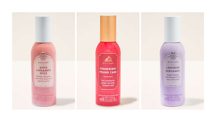 AP / 3 x 15,500 / BBW / Concentrated Room Spray / Apple Cinnamon Spice / Strawberry Pound Cake / Lavender Bergamot