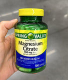 Spring Valley - Citrato de Magnesio - 100 mg/100 Capsulas