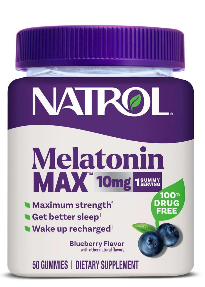 Vitamina / Suplemento / Melatonina / NATROL - Melatonin MAX 10mg / 50 Gummies