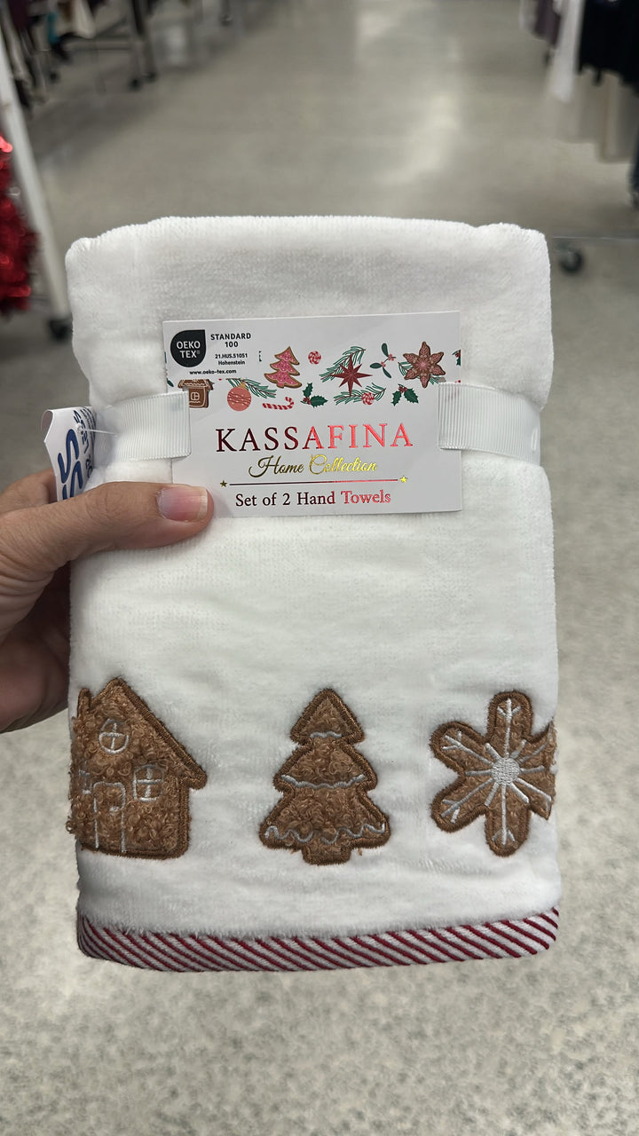 Hogar / Navidad / Juego de 2 Toallas de Mano / Kassafina / R111926-6292-3