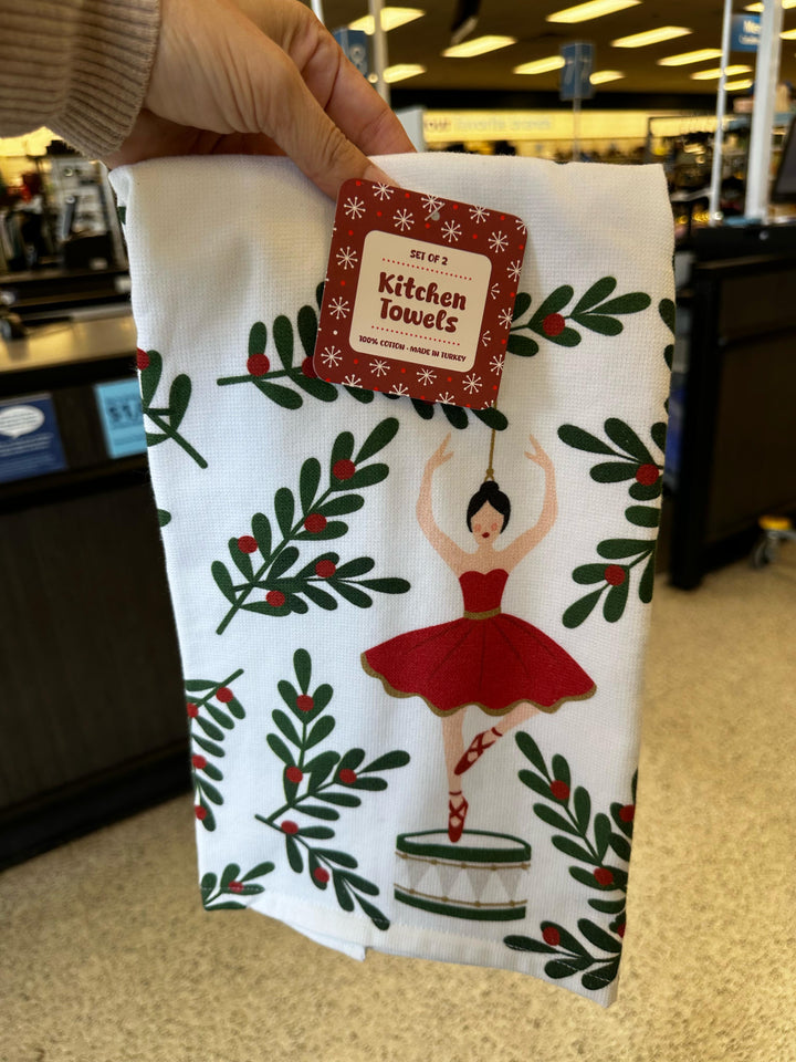 Hogar / Navidad / Set de 2 toallas decorativas para cocina / Bailarina /  ZZ / R111825-5291-3