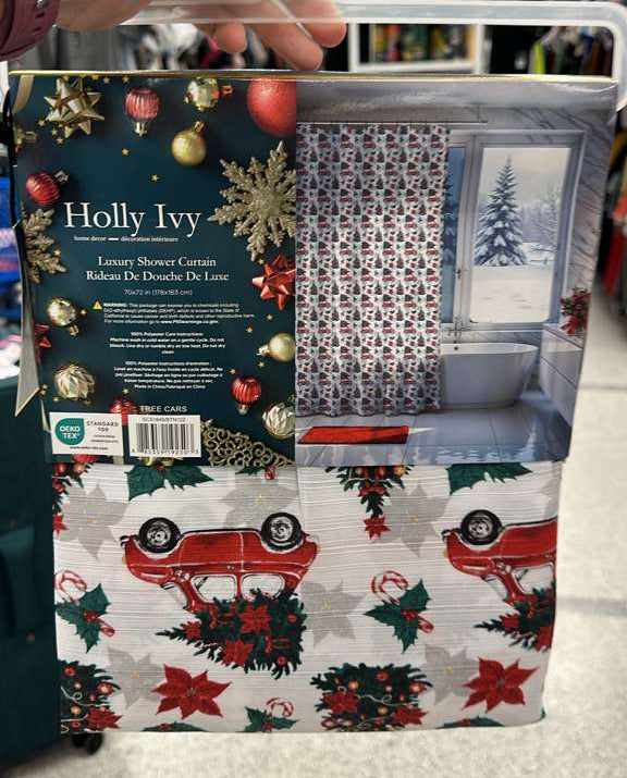 Hogar / Decoración / Navidad / Cortina de ducha de tela / Carritos / Holly Ivy / R112425-5297-5