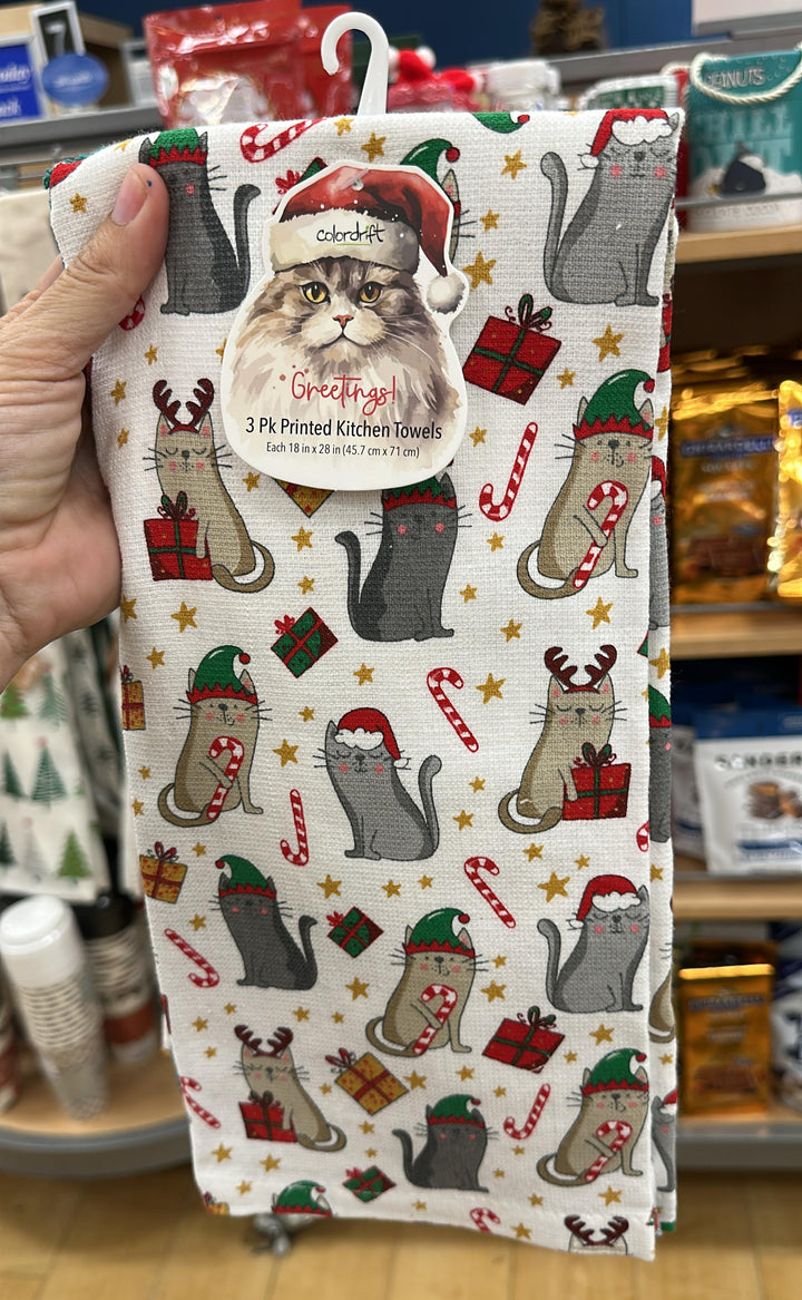 Hogar / Decoración / Navidad / Set de 3 toallas de cocina / Gatitos / Colordrift / MRS112725-2454