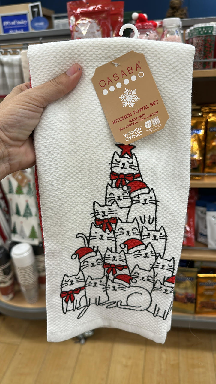 Hogar / Decoración / Navidad / Set de 3 toallas de cocina / Gatitos / Casaba / MRS112725-2454