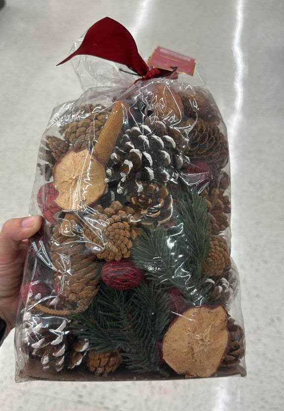 Bolsa de popurrí de temática navideña