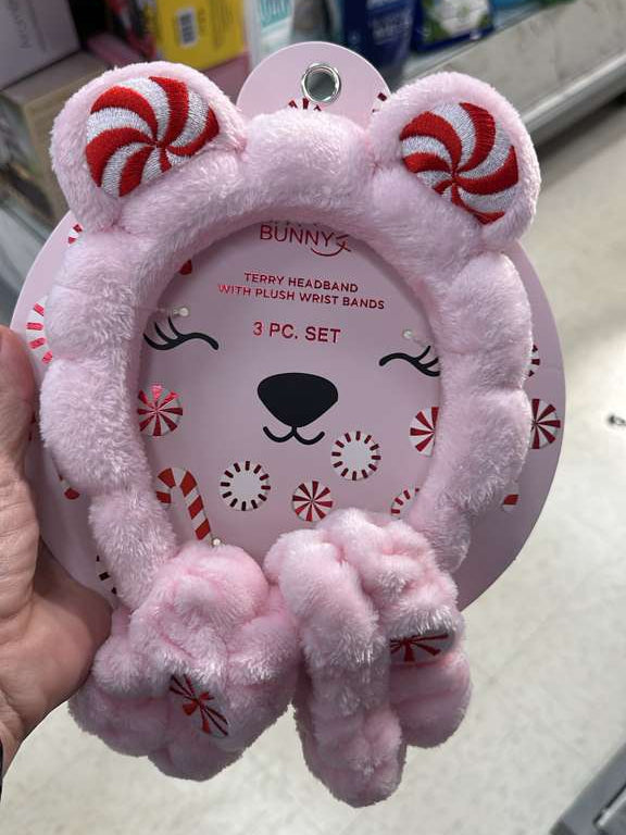 Accesorios / Diadema Terry con muñequeras de felpa / Set de 3 piezas / MRS120425-3759