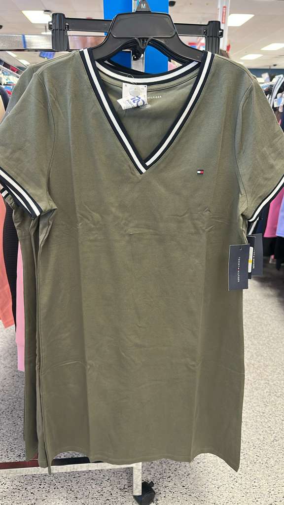 Vestido / Mujer / Olivo / Cuello V / TH / R120425-5308-2