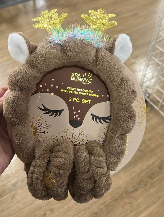 Accesorios / Diadema Terry con muñequeras de felpa / Set de 3 piezas / MRS121125-4605
