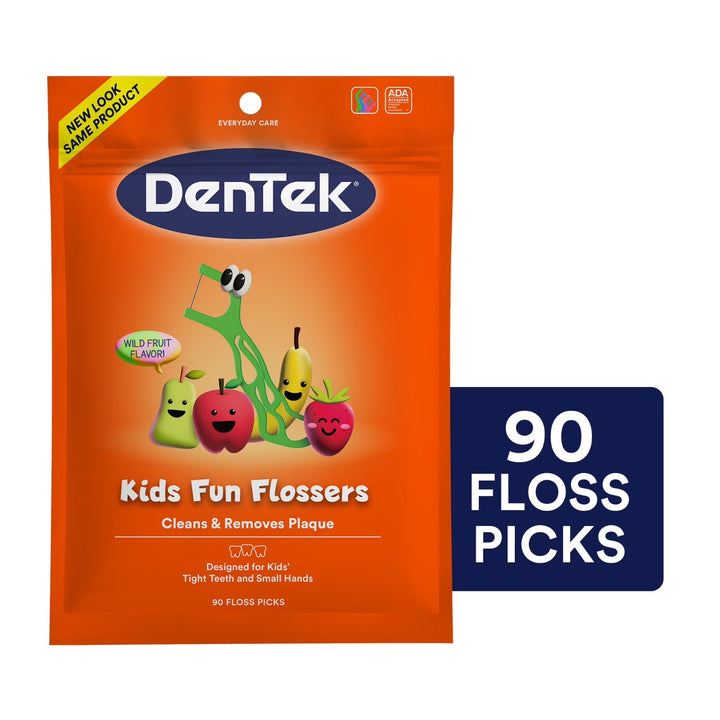 DenTek Kids / Hilo dental con sabor a frutas silvestres / 90 unidades