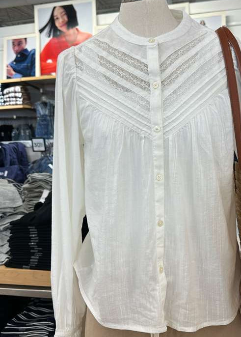 Blusa mujer / manga larga / blanca / GAP / G031926-7309