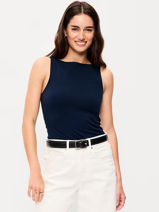 AP / Blusa mujer / Cuello de barco / Regular / Azul / OLD NAVY / Talla L / MISC 2026