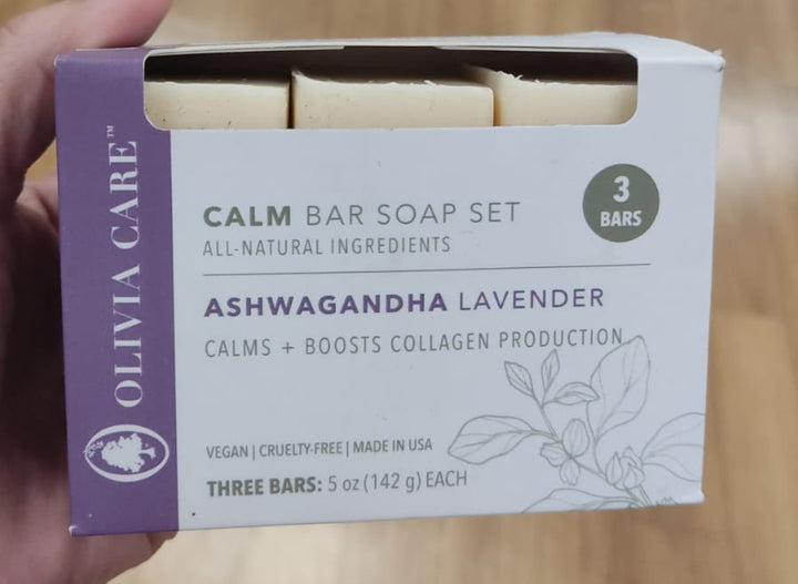 Cuidado personal / Calm Bar Soap / Ashwagandha Lavender / Set of 3/ Olivia Care/  TJ052726-4510
