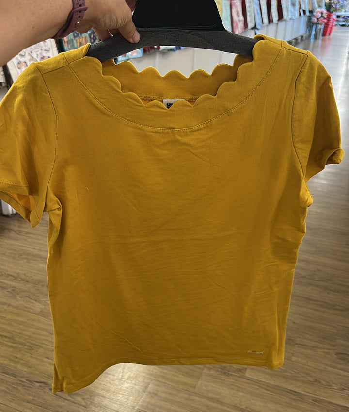 Blusa mujer / Manga corta / Mostaza / ANNE KLEIN / MRS060126-7572