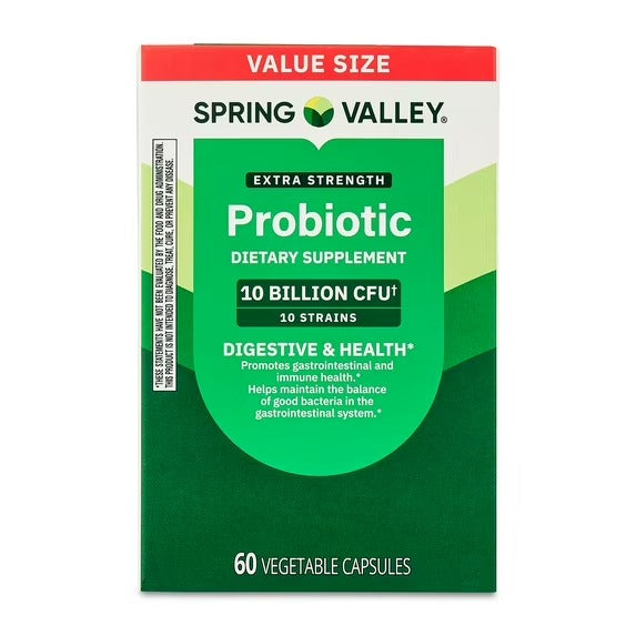Vitamina / Suplemento / Probiótico / SPRING VALLEY - Extra Strength Probiotic / 60 Vegetable Capsules