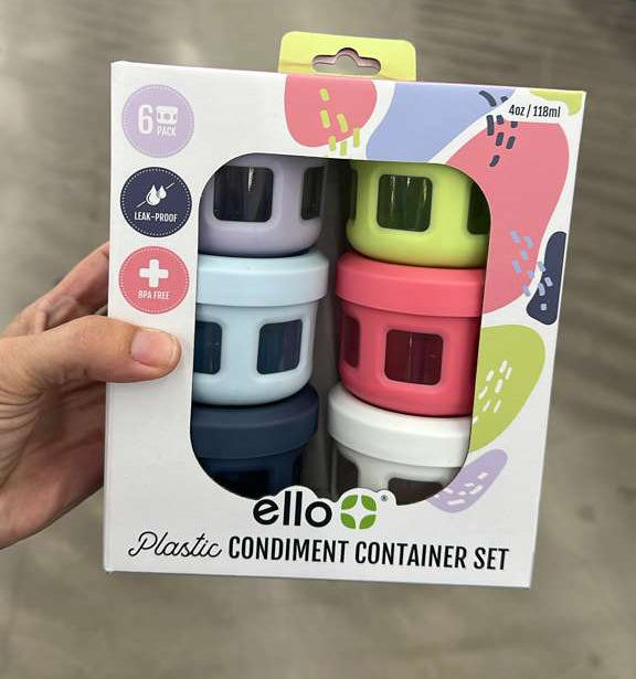 Hogar / Juego de 6 recipientes de plástico para condimentos / 4 oz c/u /  Ello / B061326-67678