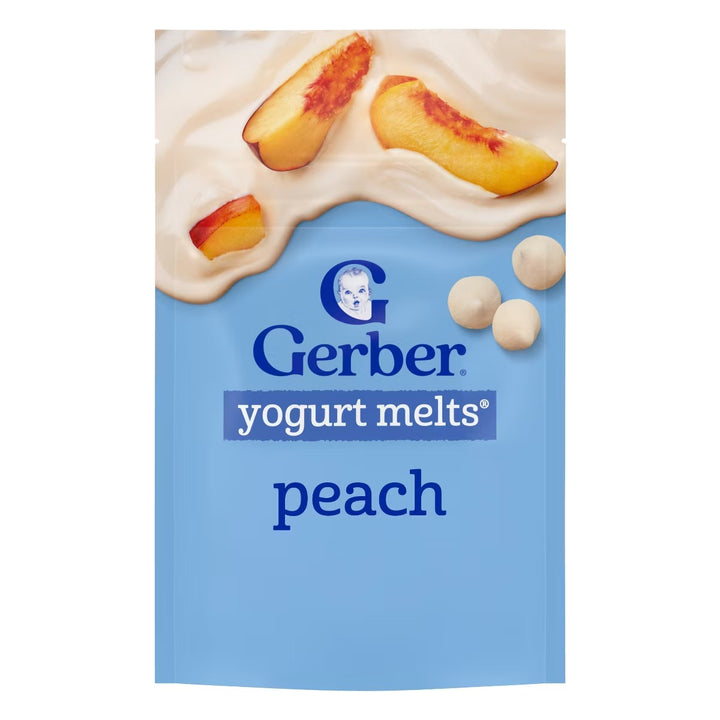 Gerber Baby / Food Peach Freeze-Dried Yogurt Melts / Baby Snack - 1 Oz