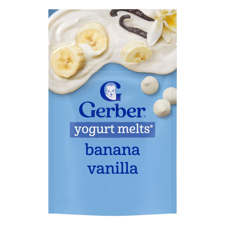 Gerber Baby / Food Banana Vanilla Yogurt Melts / Baby Snack - 1 Oz