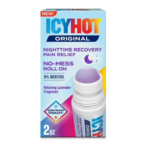 Icy Hot Original / Pain Relief Nighttime Recovery No-Mess Roll-On / 8% Menthol / 2 Oz / MISC 2026