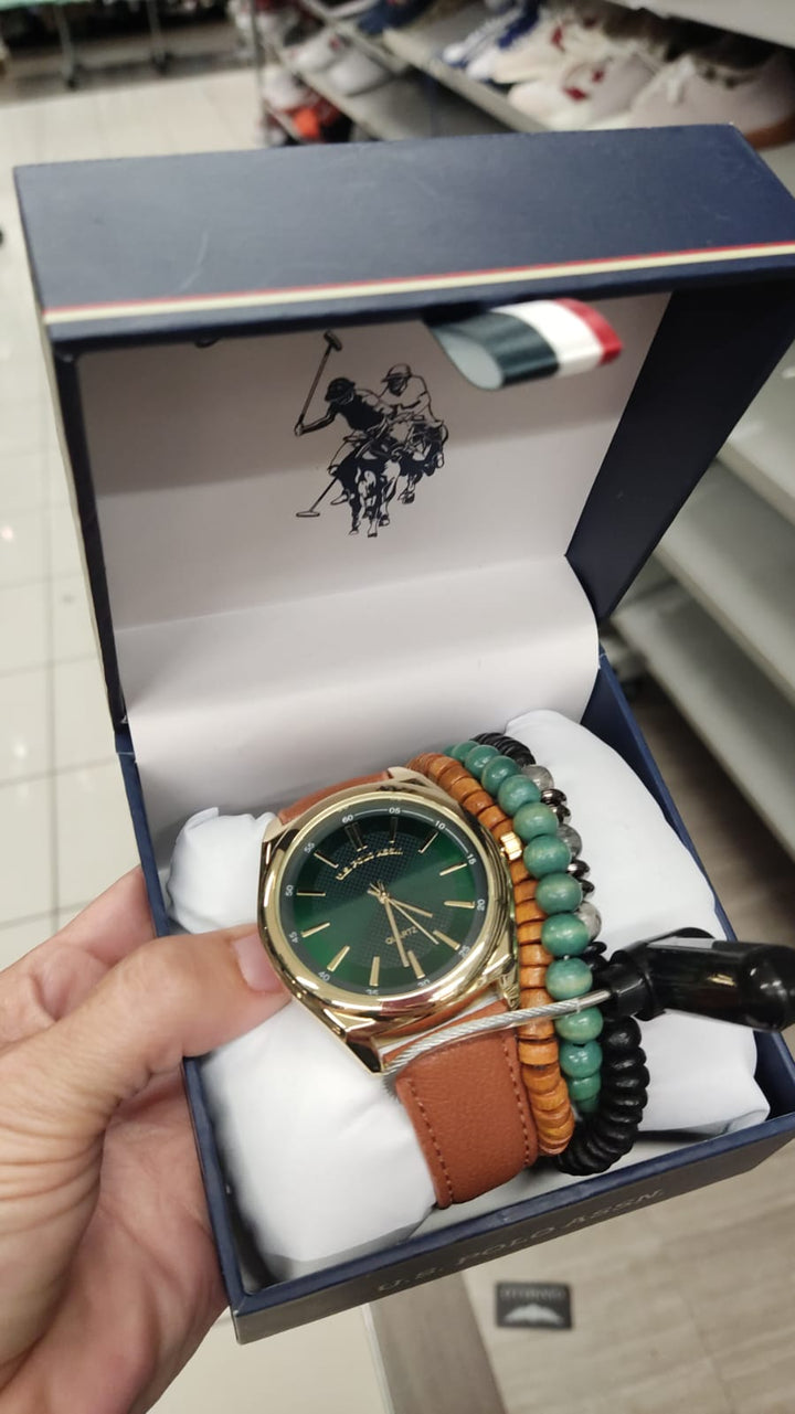 Accesorios / Reloj de Hombre / Faja Café Claro/ Redondo / US POLO / B061926-49070