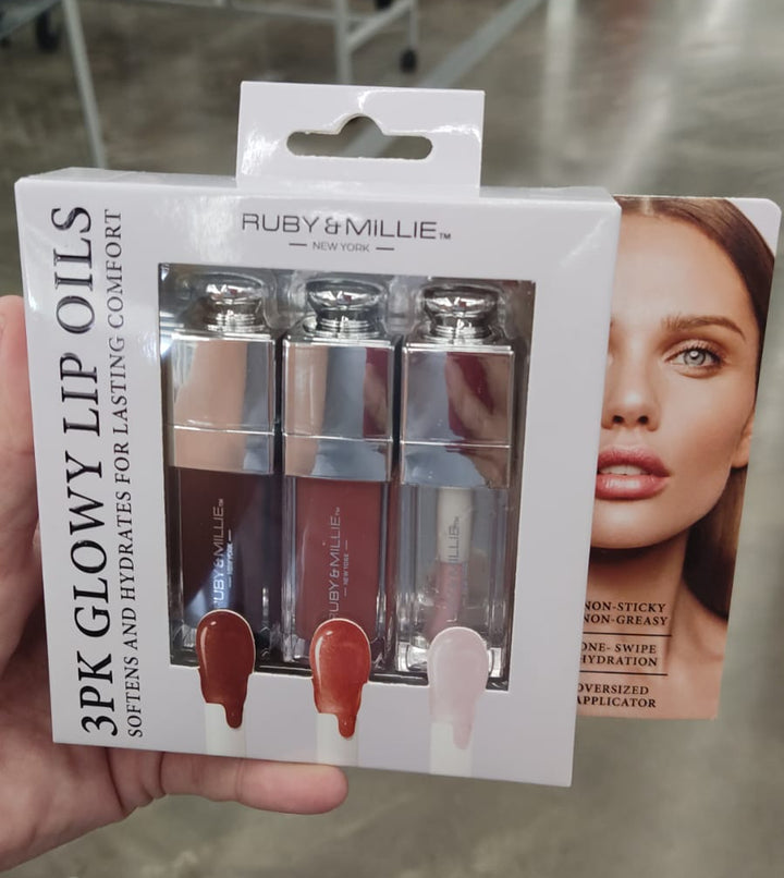 Maquillaje / 3PK Glowy Lip Oils / Ruby & Millie New York /  B062226-68547
