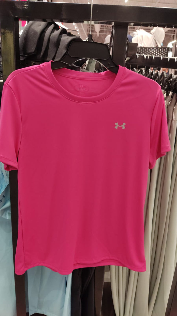 Blusa Mujer Under Armour (Cuello redondo) color rosada Talla M