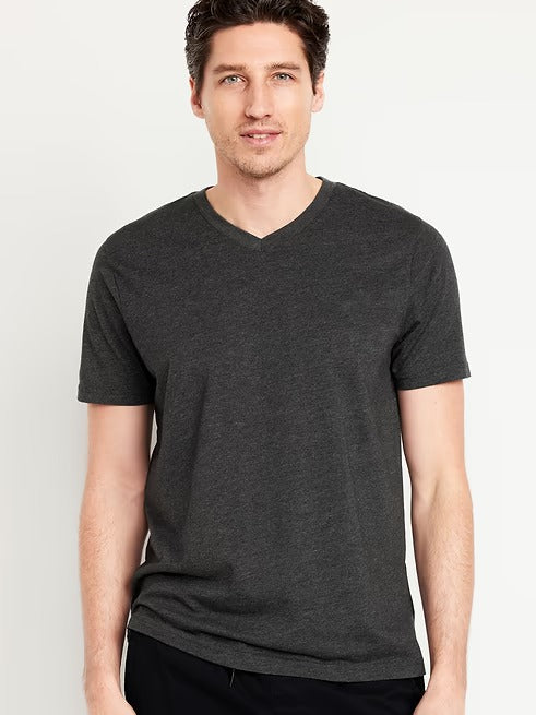 AP / Camiseta hombre cuello en V / Gris carbón jaspeado / OLD NAVY / Talla L / MISC 2026