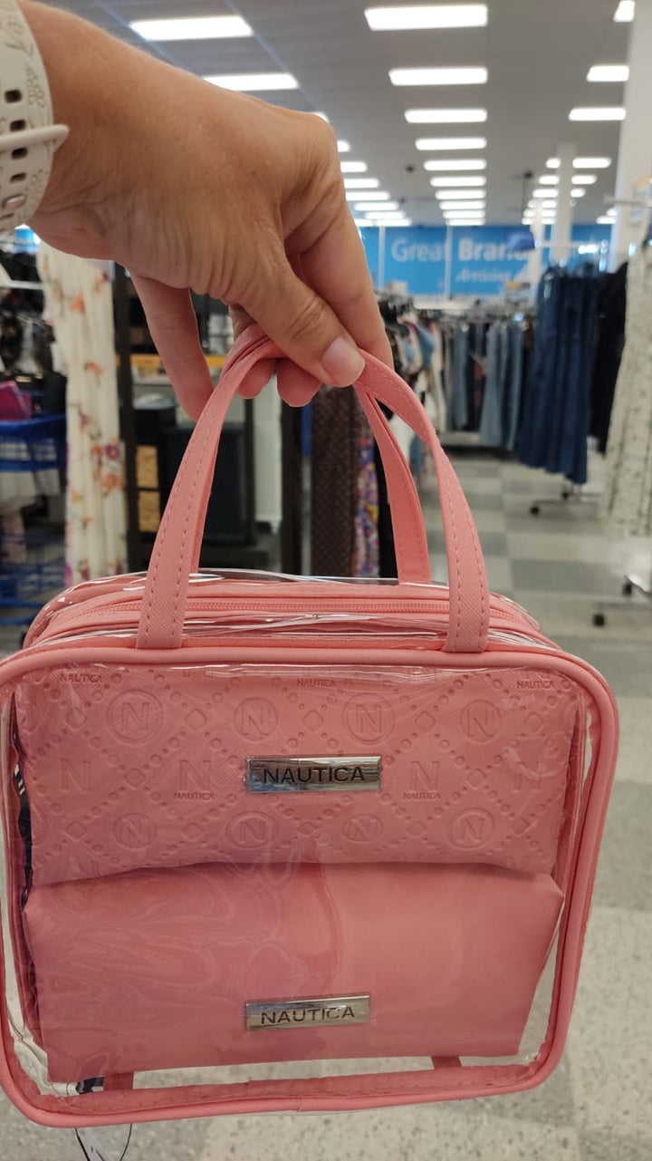 Bolso / Cosmetiquera / 3 Piezas / Rosa / NAUTICA / R080126-6182-6